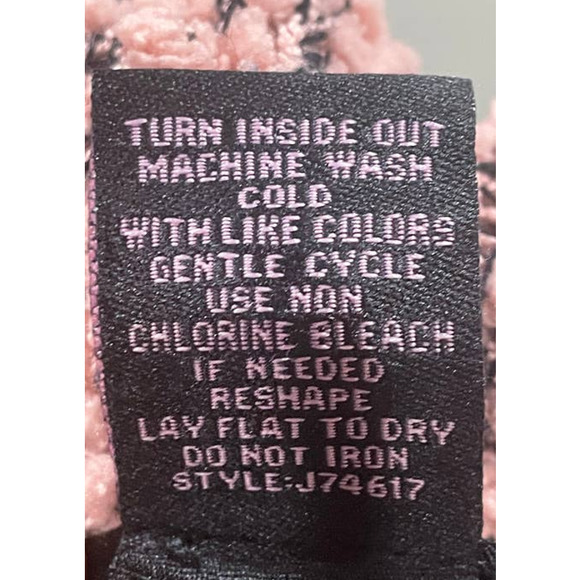 Hooked Up Womens Pullover Popcorn Hoodie Sweater Pink Fluffy Textured S - Picture 8 of 8